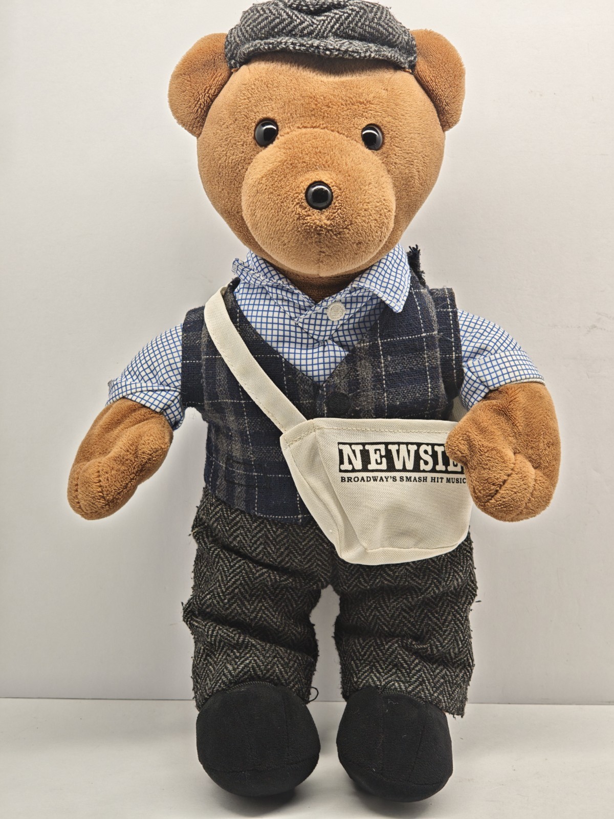 Disney Newsies Broadway Musical 15” Bear Plush Stuffed Toy Newsboy Outfit