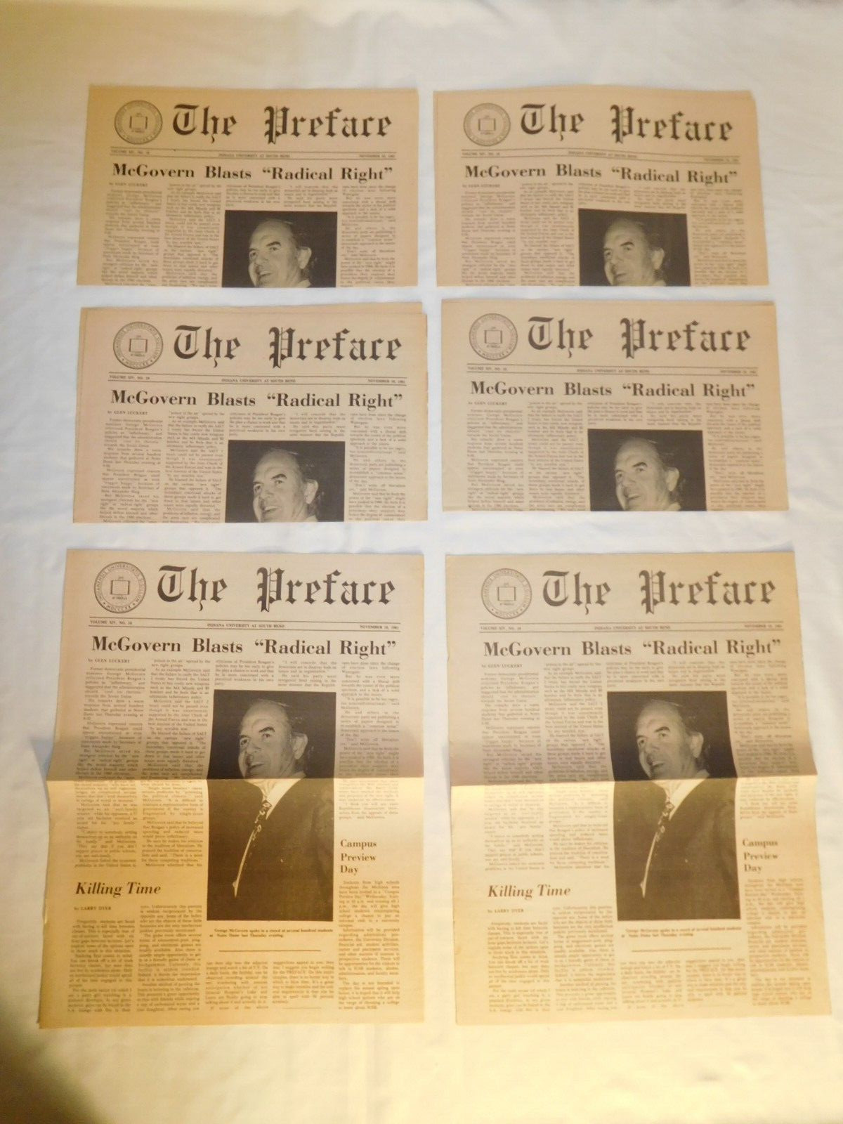 6 Rare 11-10-81 McGovern Blasts Radical Right in\