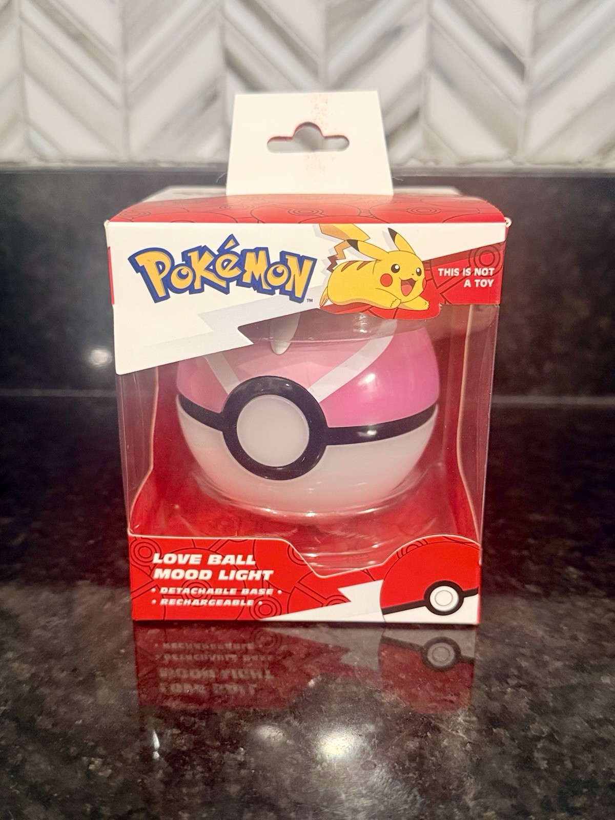 Pokémon Love Ball Mood Light Detachable Base Magnetic Charging Rechargeable