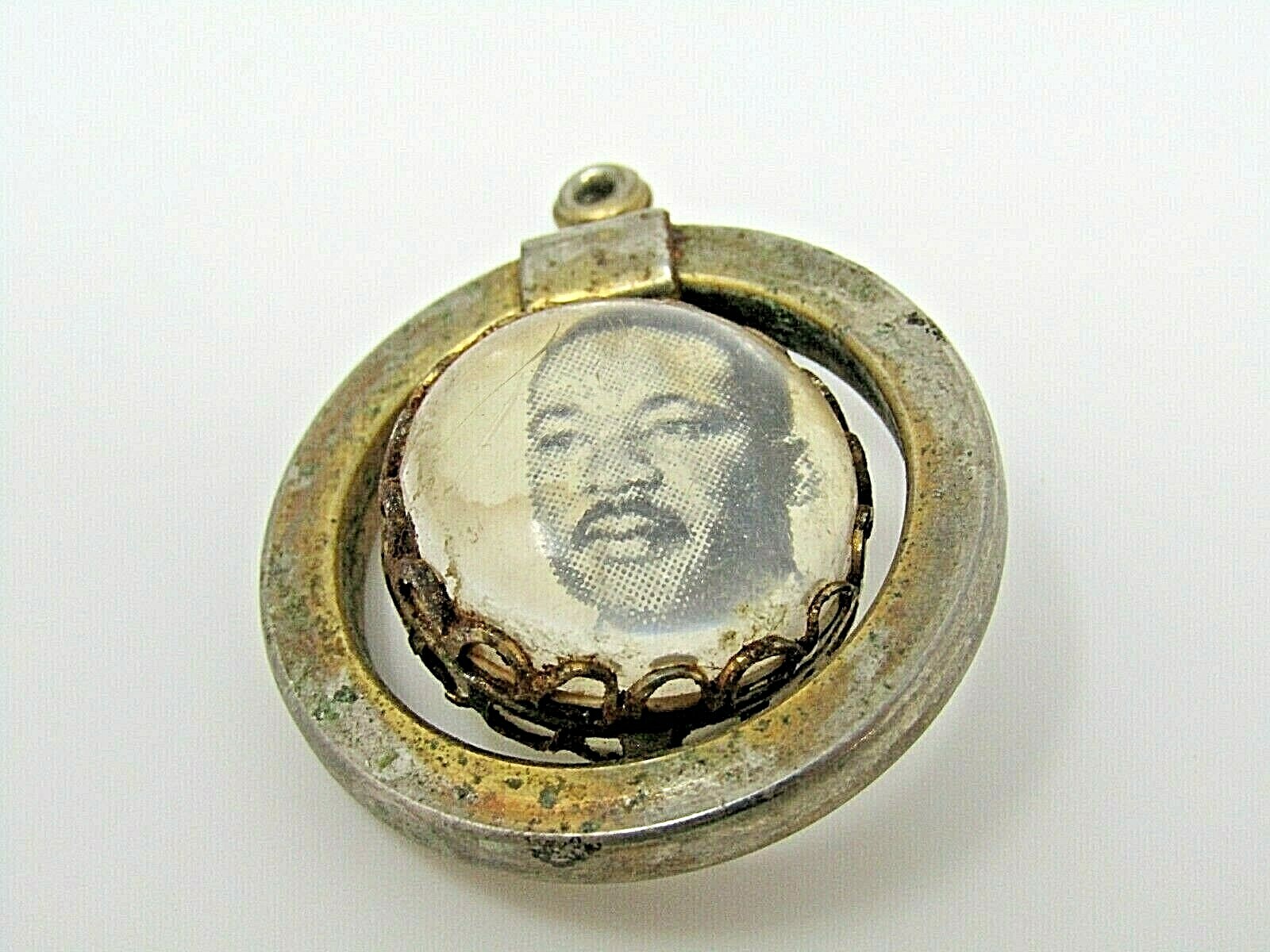 Vintage 1960s Martin Luther King Jr MLK Spinner Pendant SCLC Civil Rights Charm