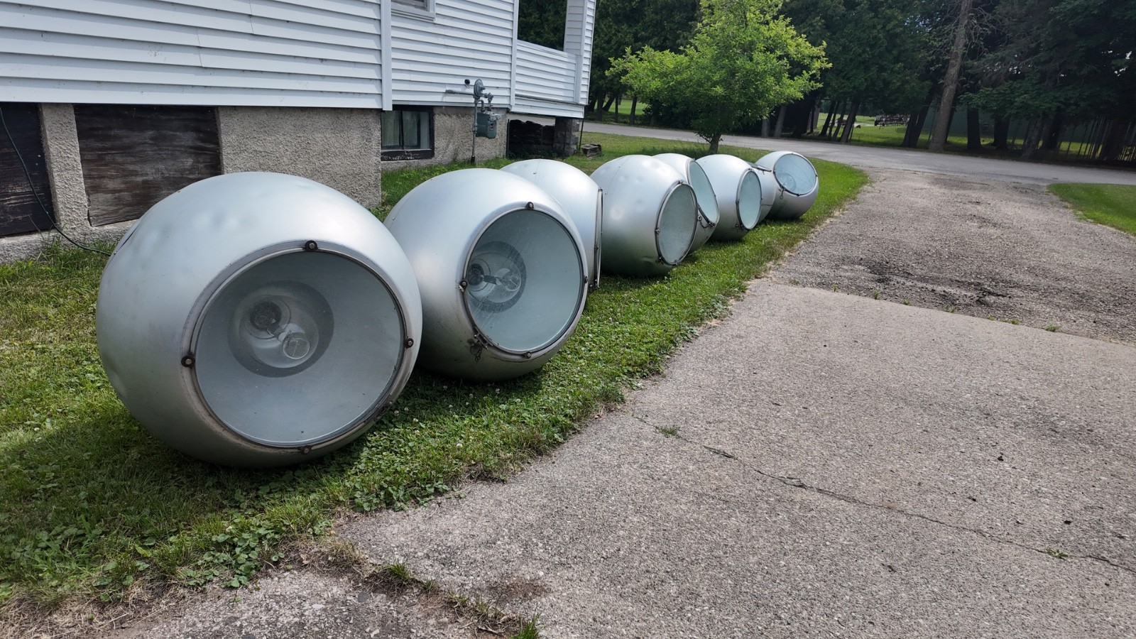 Vintage Dealership Floodlights (set of 8) HUBBELL Light, Burbank, CA