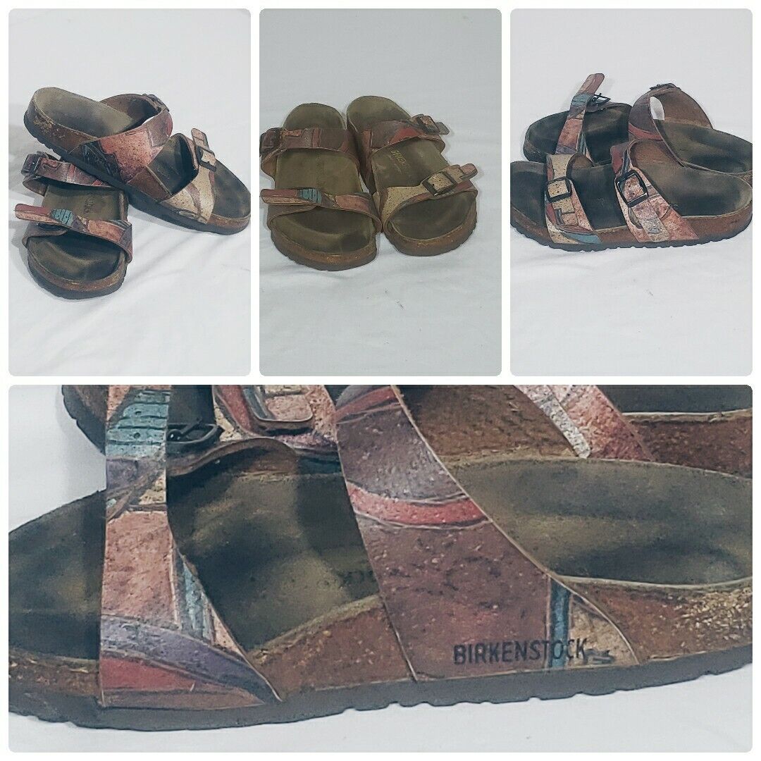 Birkenstock I7M5  38 Colorful Double Strap Pre-Owned 