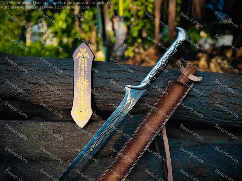 Thranduil Elven  Sword W Sheath LOTR Inspired LARP Collectible Display Cosplay  