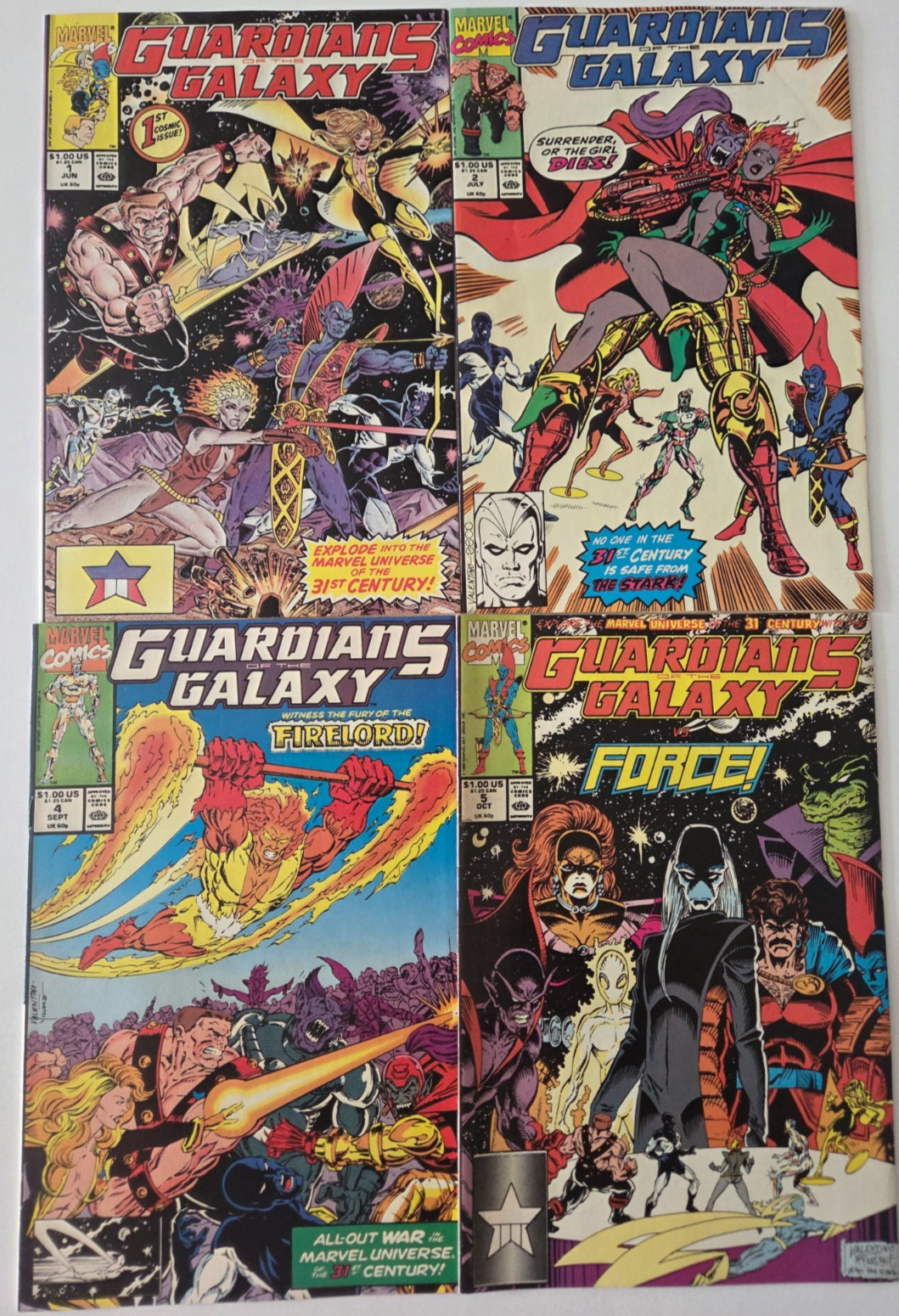 GUARDIANS OF THE GALAXY #1-59 (1990) MARVEL NEAR FULL SERIES SET OF 52 COMICS
