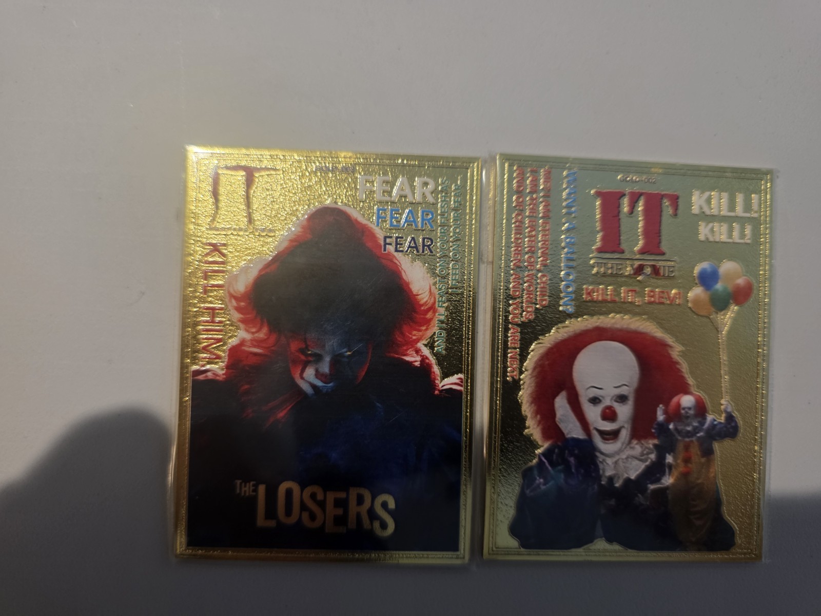 OFFICIAL IT WB Trading Cards Pennywise Gold Cards Bundle Of 2