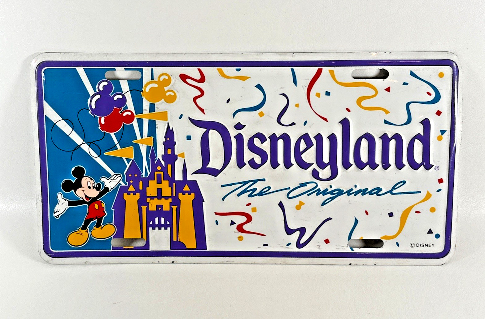 Disneyland The Original Mickey Mouse Full Size License Plate Disney Collectible