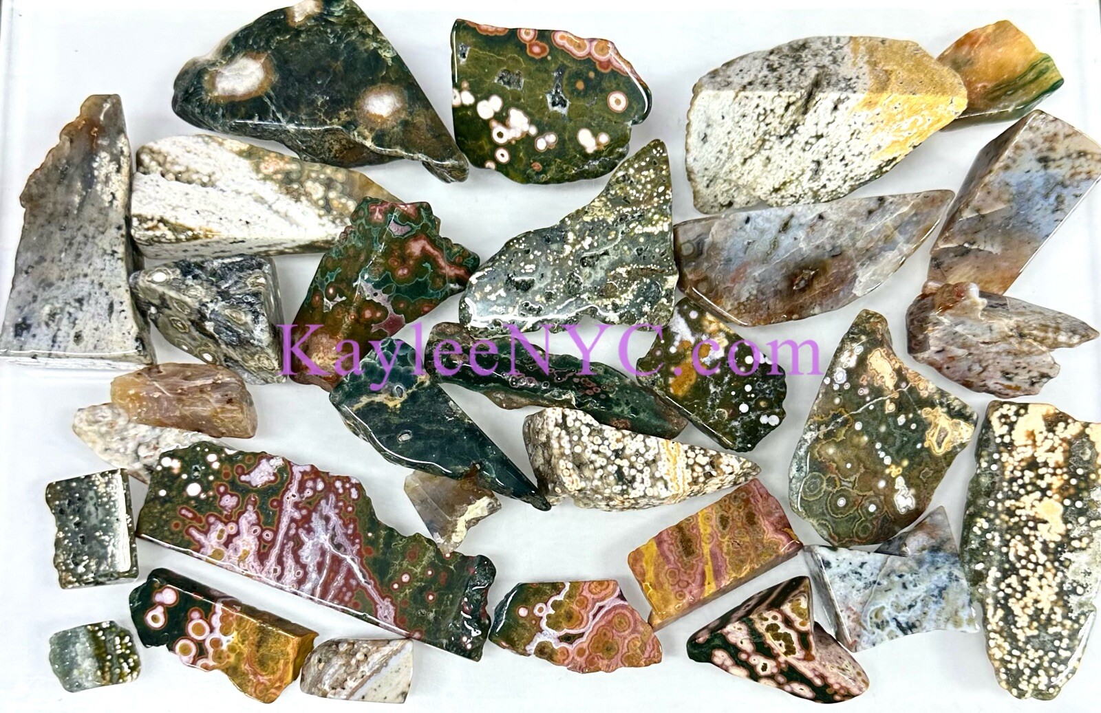 Wholesale Lot 2 Lbs Natural  Ocean Jasper Freeform Slab