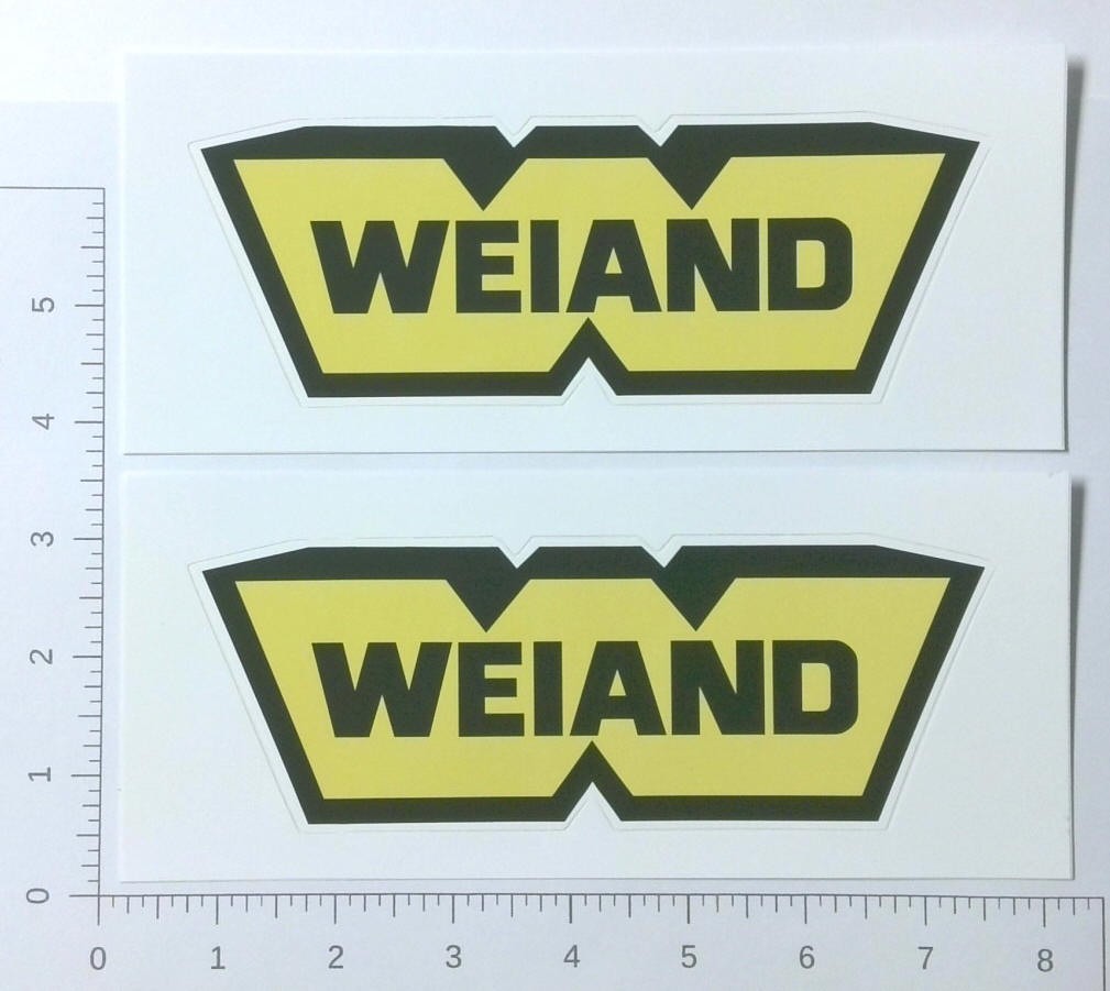 Pair of Weiand Manifolds Performance Racing Advertising Stickers Decals Pair of Weiand Manifolds Performance Racing Advertising Stickers Decals