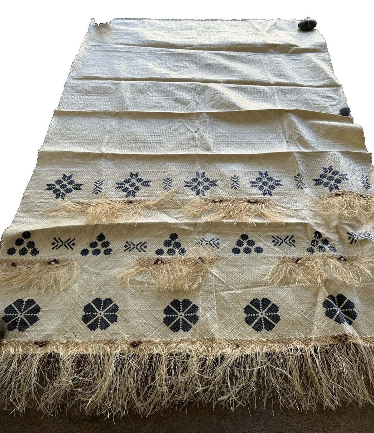 Pacific VINTAGE TONGA WOVEN PANDANUS MAT 73