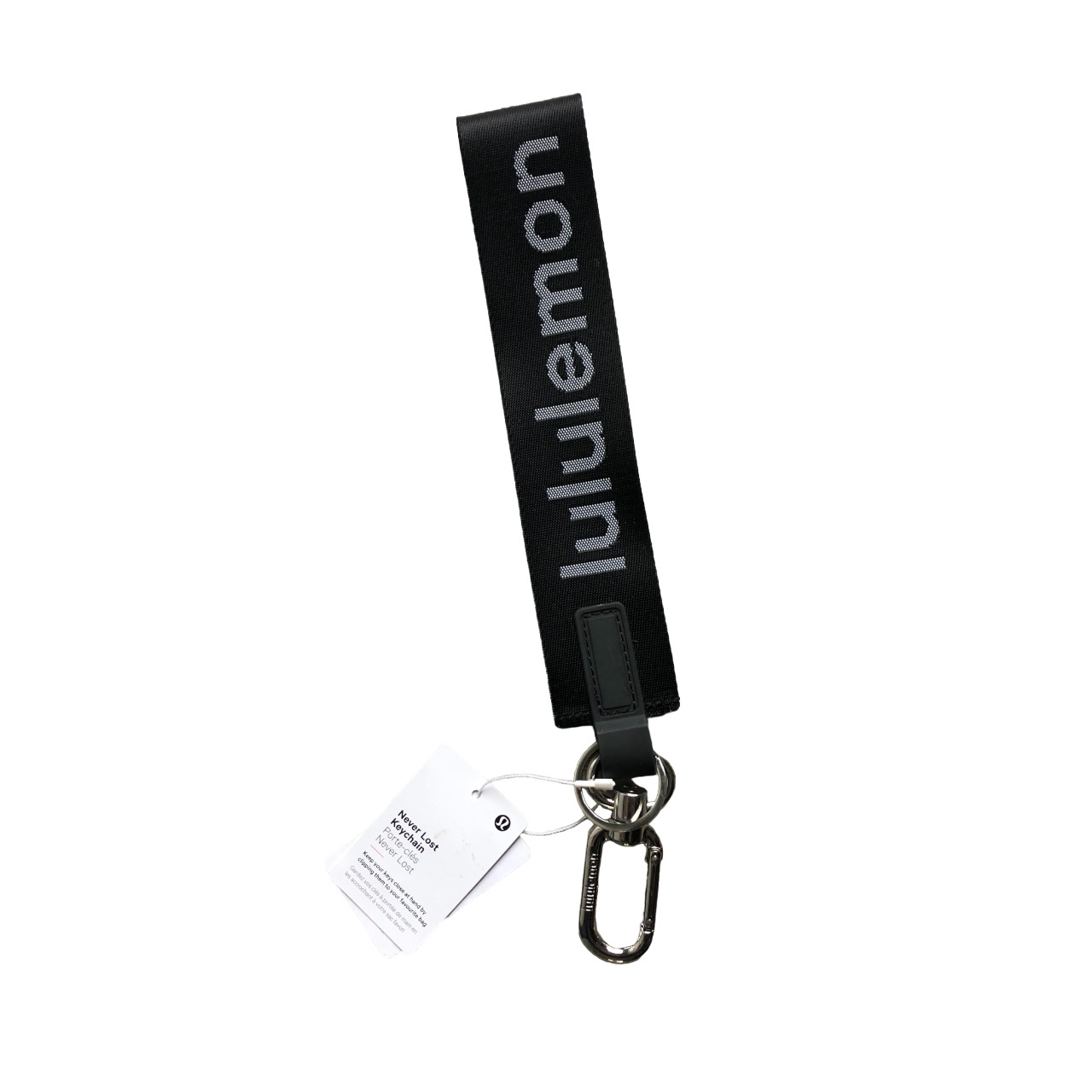 Lululemon Black Never Lost Bag Keychain 1.7\