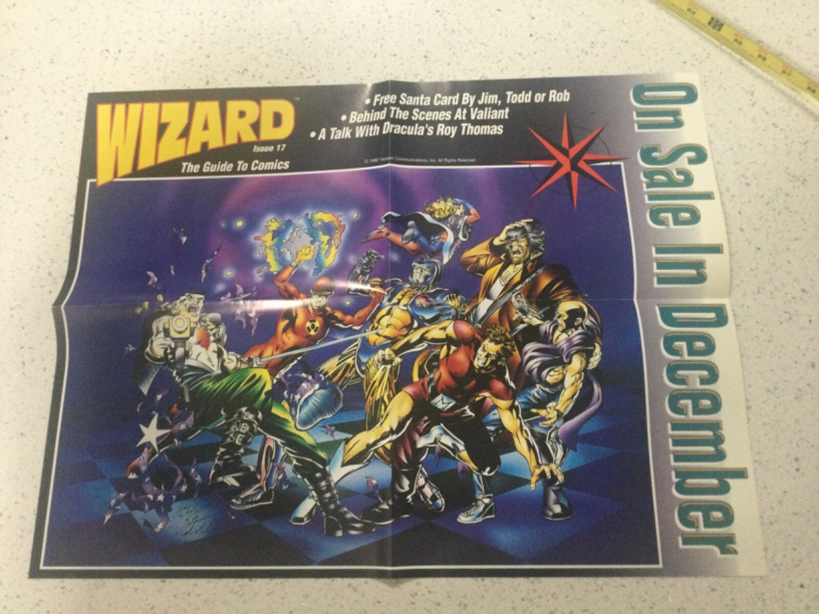 Wizard Issue 17 Poster 1992 Original Promo 22x17 Voyager Comics RARE