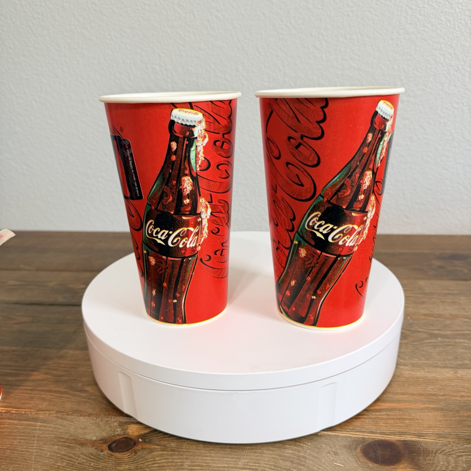 Vintage 1999 COCA-COLA Wax Paper Cups 32oz Lot 0f 10