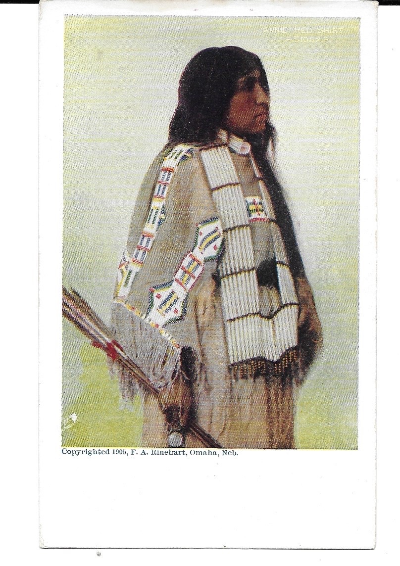 Native American 1905 F.A. Rinehart Postcards Photo Annie Red Shirt Sioux Tribe