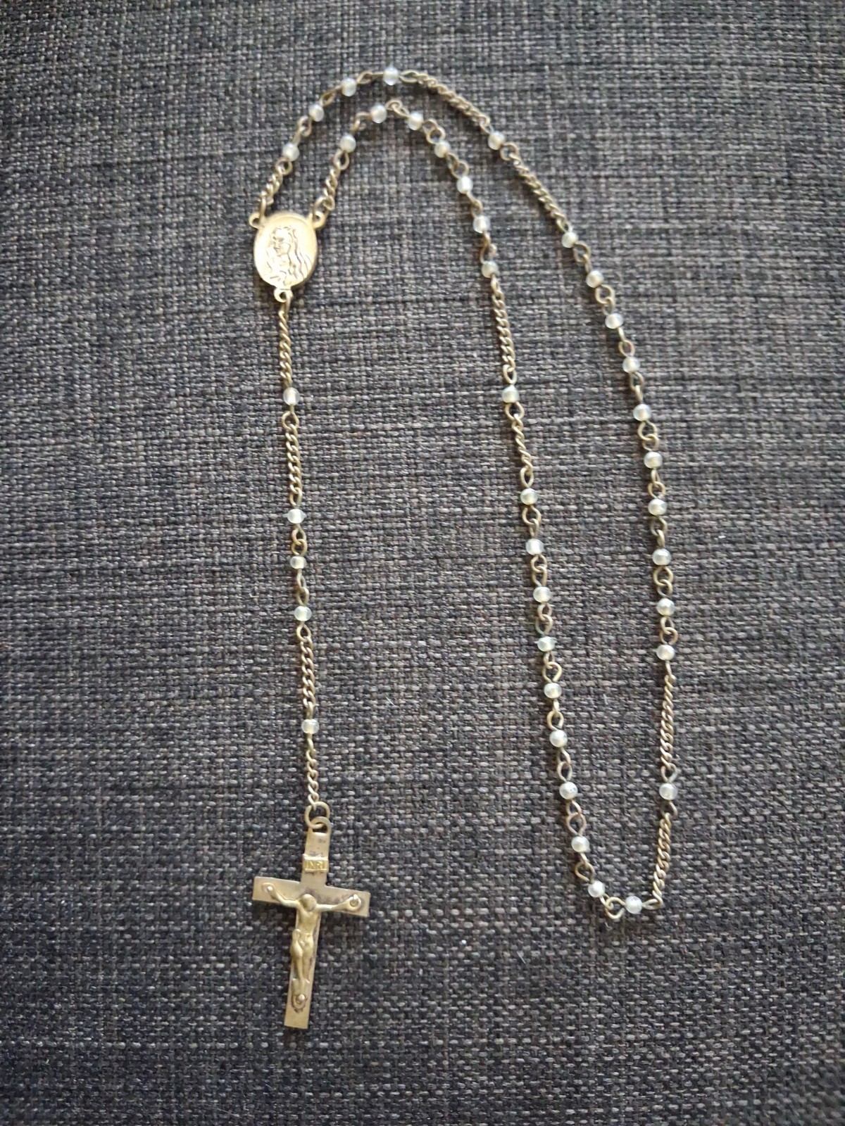 Vintage Petite Tiny Bead Rosary 14 Vintage Petite Tiny Bead Rosary 14