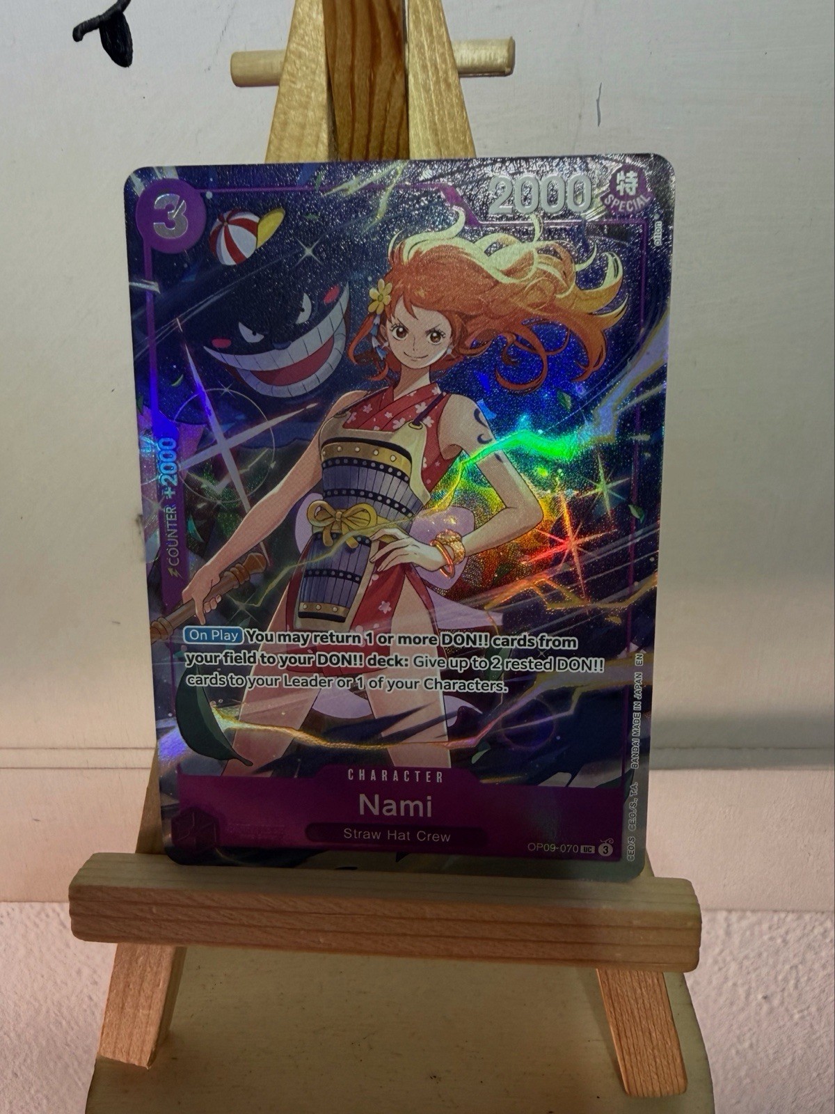 BANDAI ONE PIECE Card Game Nami OP09-070 Special Character Foil Holographic ENG