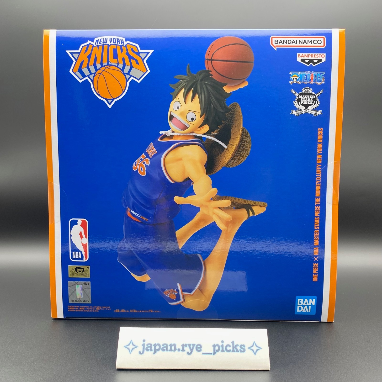 One Piece x NBA New York Knicks Monkey D. Luffy Figure Master Stars Piece Japan