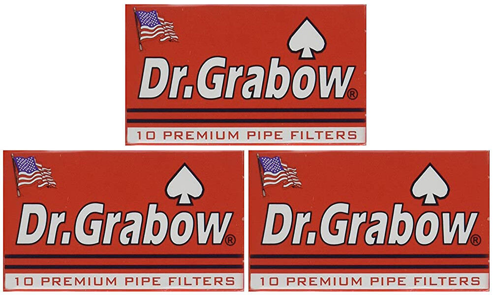 3 Boxes of 10 Dr Grabow 6mm Premium Pipe Filters - Made in the USA - 5634-3