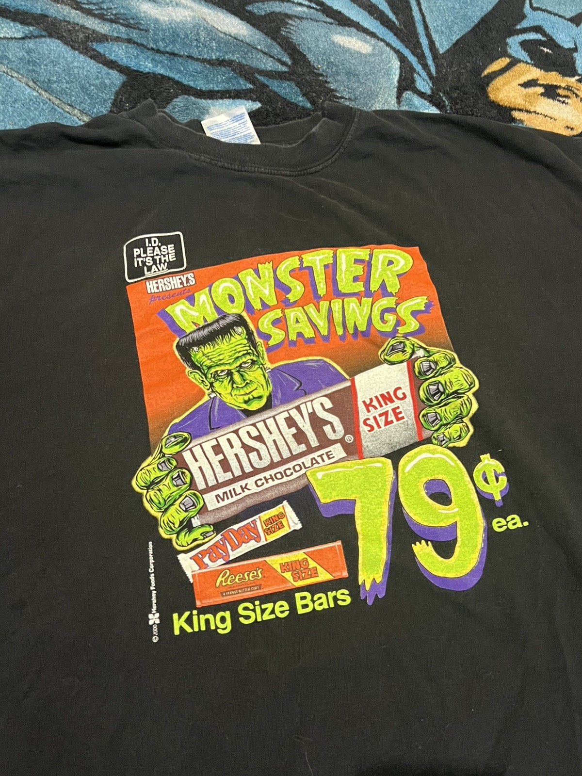 Vintage Sayings 2000 Hershey's Presents MONSTER SAVINGS (XL) Shirt FRANKENSTEIN