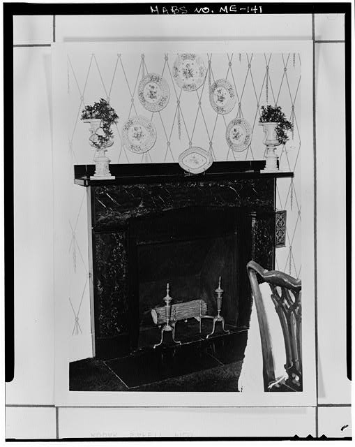 Bath Maine George F Patten House 1971 Marble Mantel Dining Room Fireplace