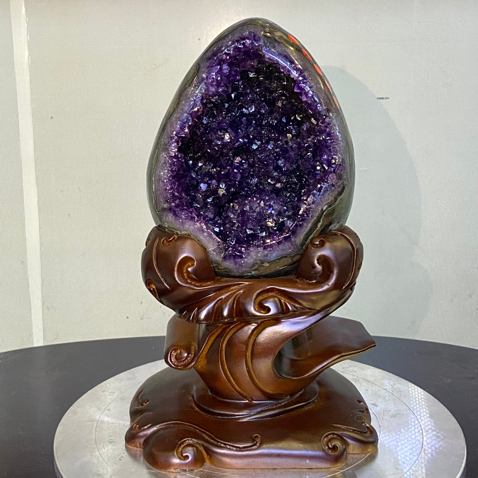 10.7LB   Large Natural amethyst Dinosaur egg Quartz Crystal specimen healing