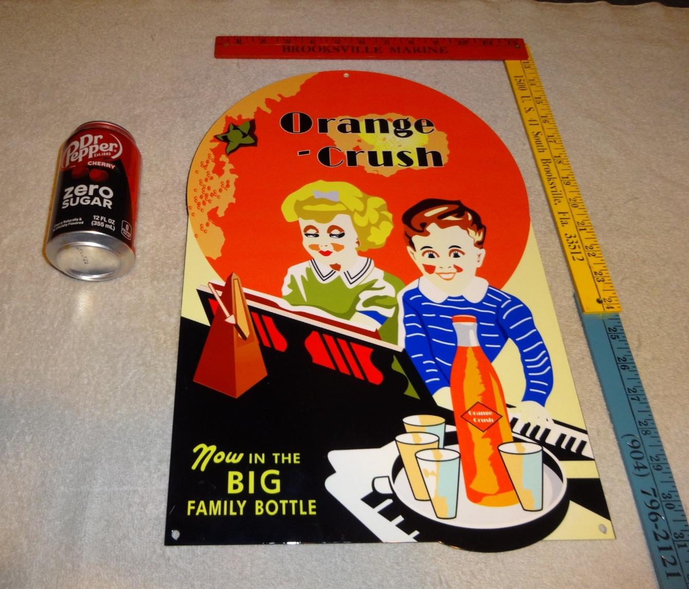 VINTAGE ORANGE CRUSH 🍊BOY GIRL & BOTTLE 17