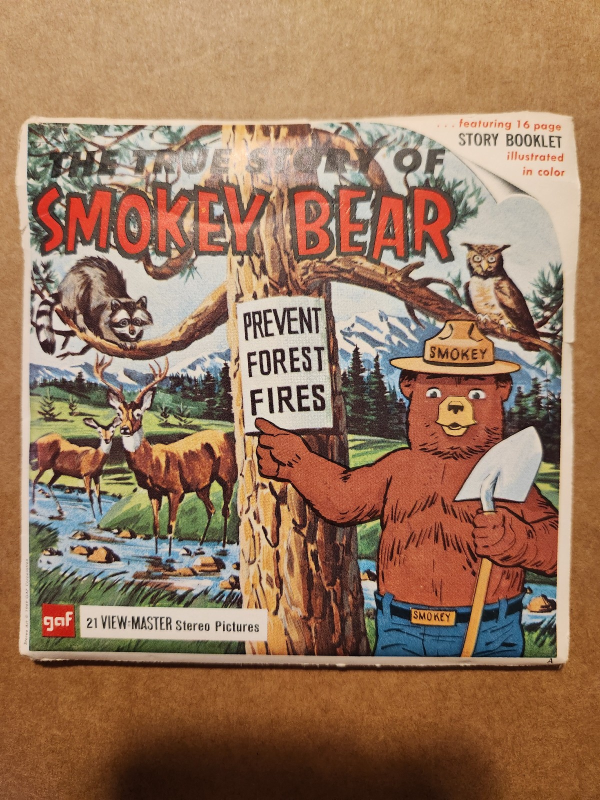 Vintage 1969 GAF View-Master The True Story of Smokey Bear 3-Reel Packet (B 405)