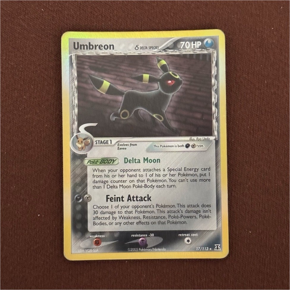 Pokemon Umbreon EX Delta Species 17/113 English Delta Species 2005