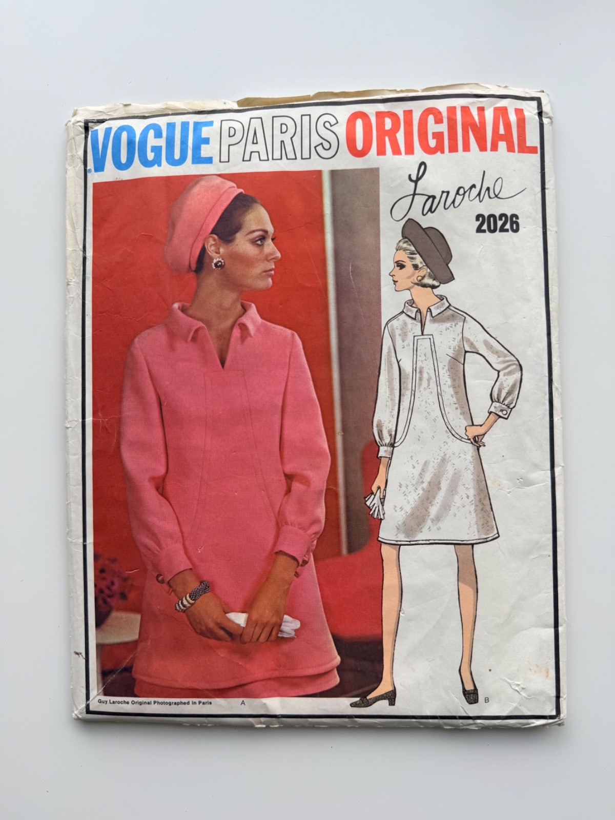 Vintage 1968 Vogue Paris Original 2026 Guy Laroche Dress Two-Piece, Sz 12, Uncut