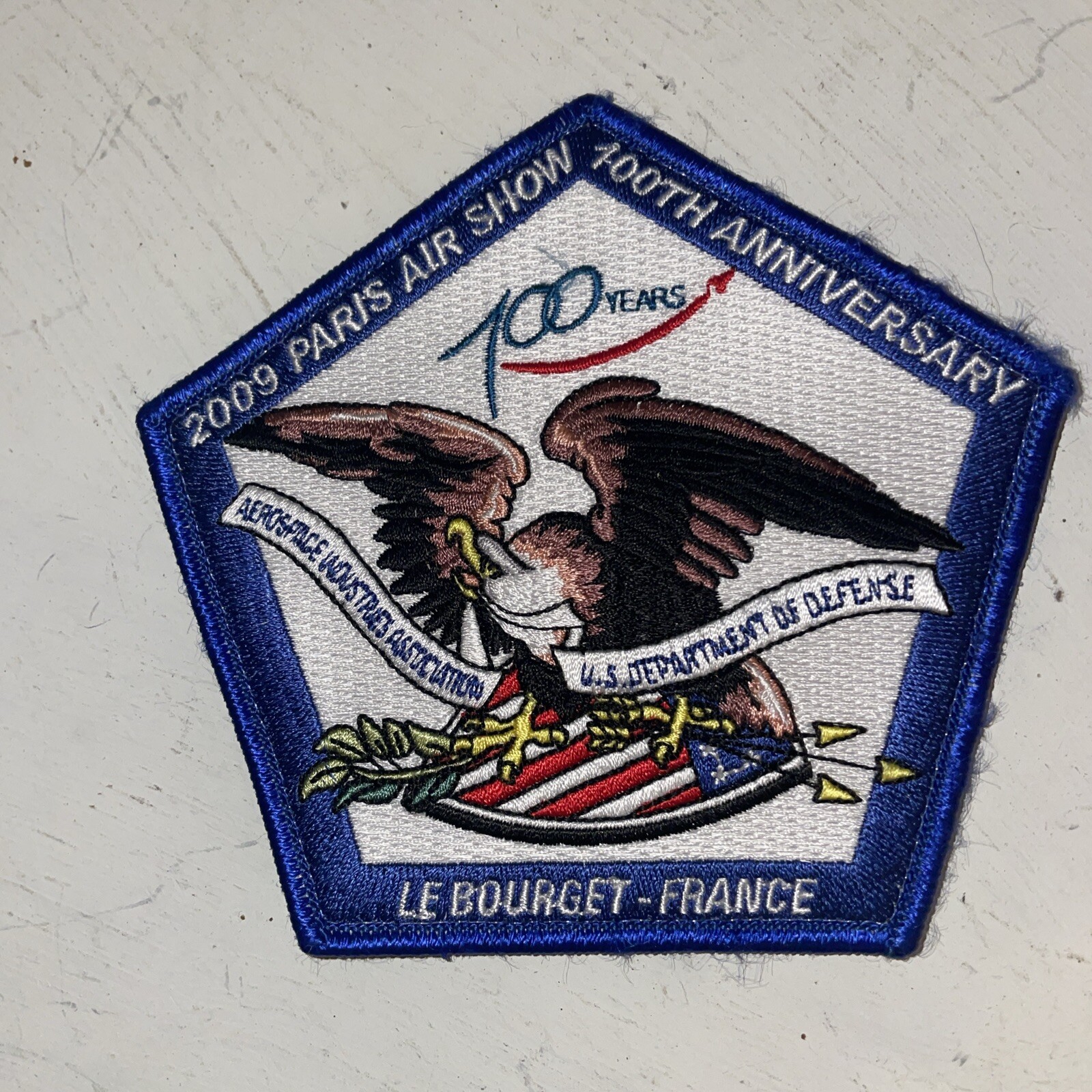 100th Anniversary 2009 Paris Air Show France Patch Department Of Defense