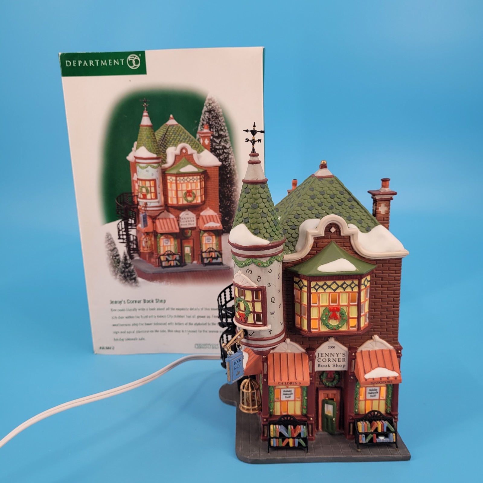 Department 56 Christmas in the City Jenny\'s Corner Book Shop 58912 Village Bldng