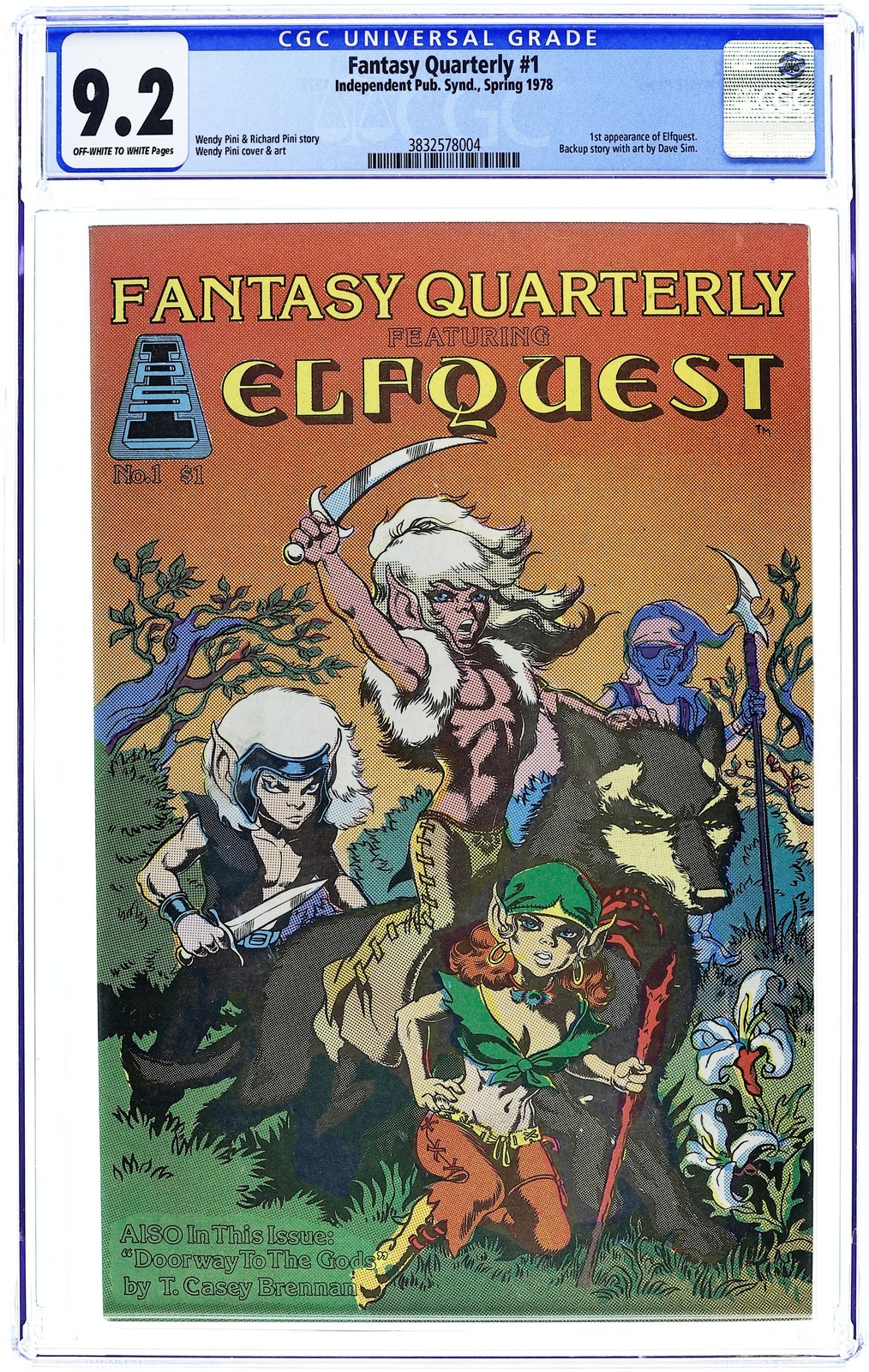 Fantasy Quarterly featuring Elfquest #1 CGC 9.2 1978 3832578004 1st Elfquest