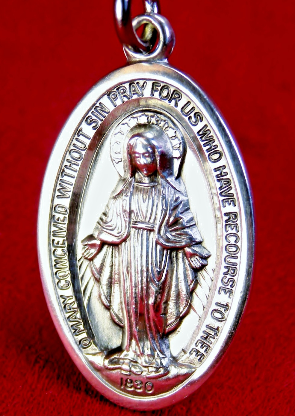 Carmelite NUN'S VINTAGE ST. CATHERINE LABOURE STERLING CATHOLIC MIRACULOUS MEDAL