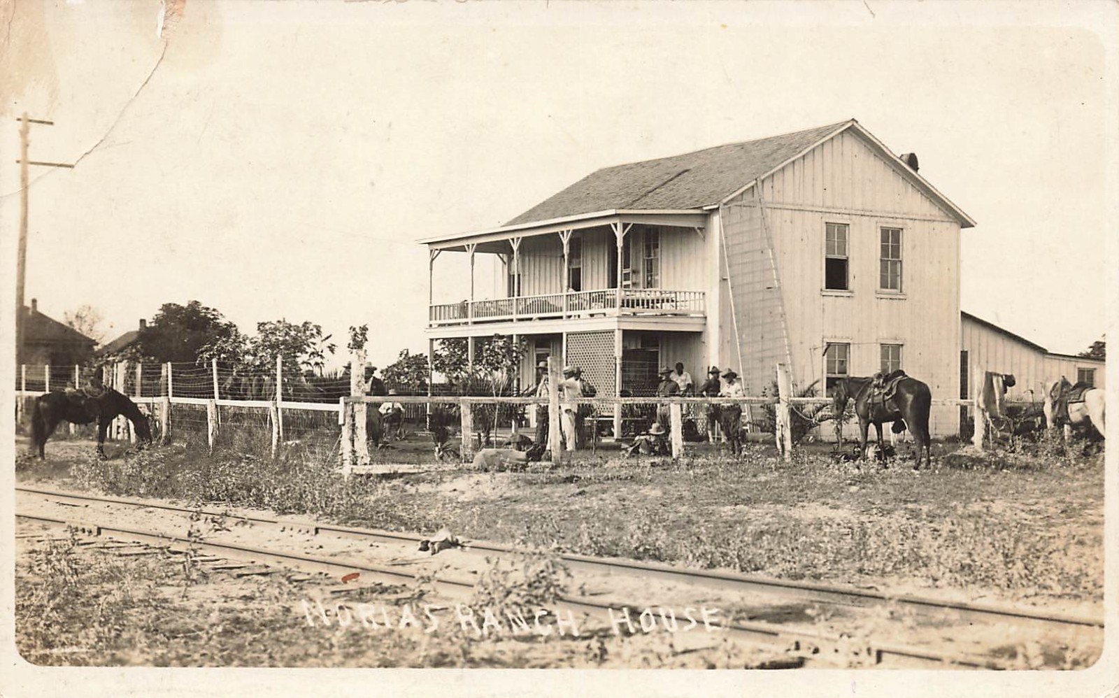 LP48 Kingsville TX Norias King\'s Ranch House Bandit Wars 1915  RPPC  Postcard