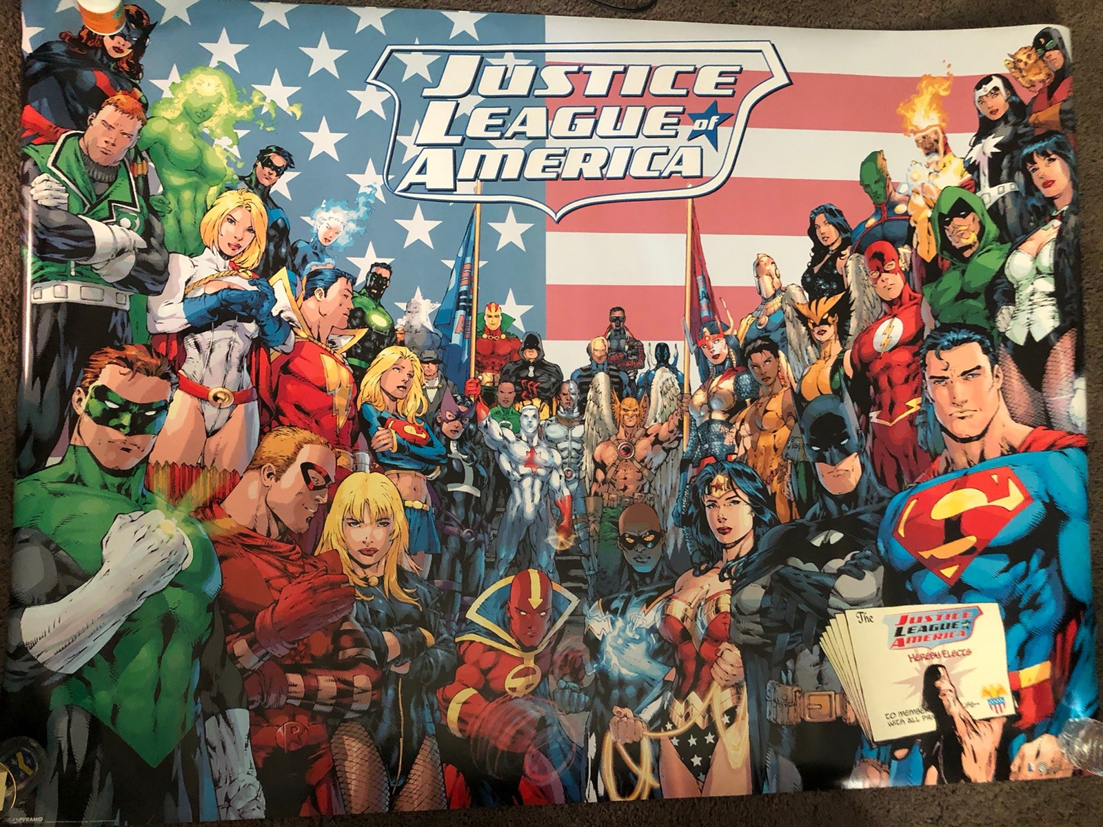 Rare Justice League Of America Poster / Print (DC Universe Galaxy) 55”x40” New Rare Justice League Of America Poster / Print (DC Universe Galaxy) 55”x40” New