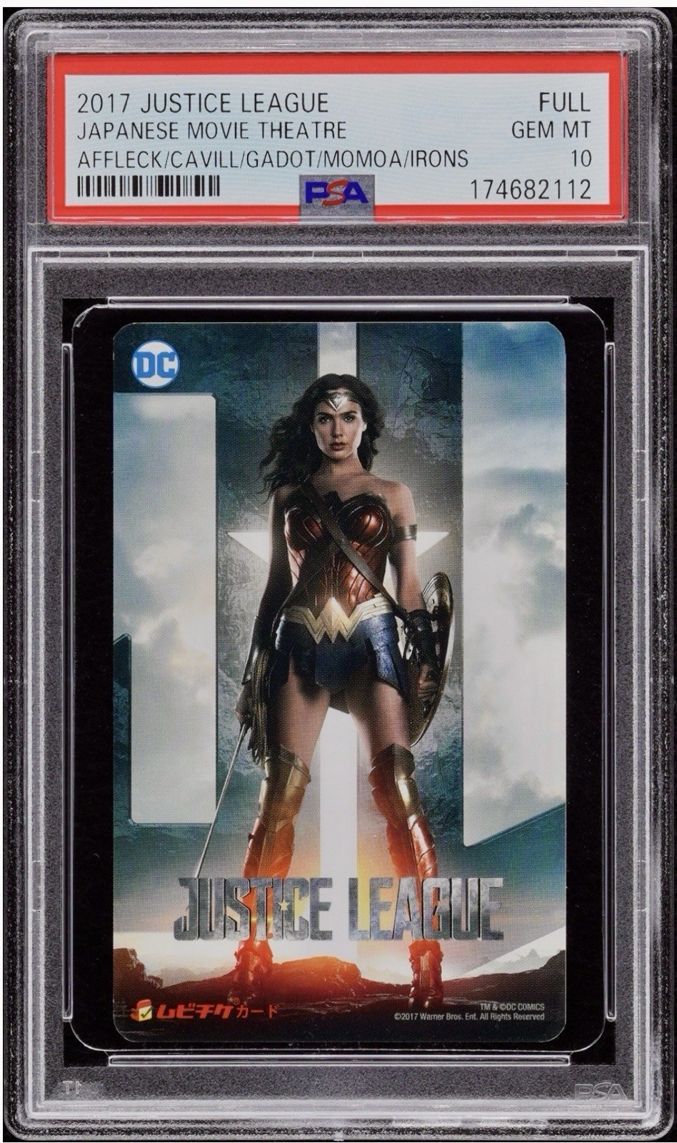 PSA 10 - 2017 JUSTICE LEAGUE japan MOVIE THEATRE TICKET d.c. comics WONDER WOMAN PSA 10 - 2017 JUSTICE LEAGUE japan MOVIE THEATRE TICKET d.c. comics WONDER WOMAN