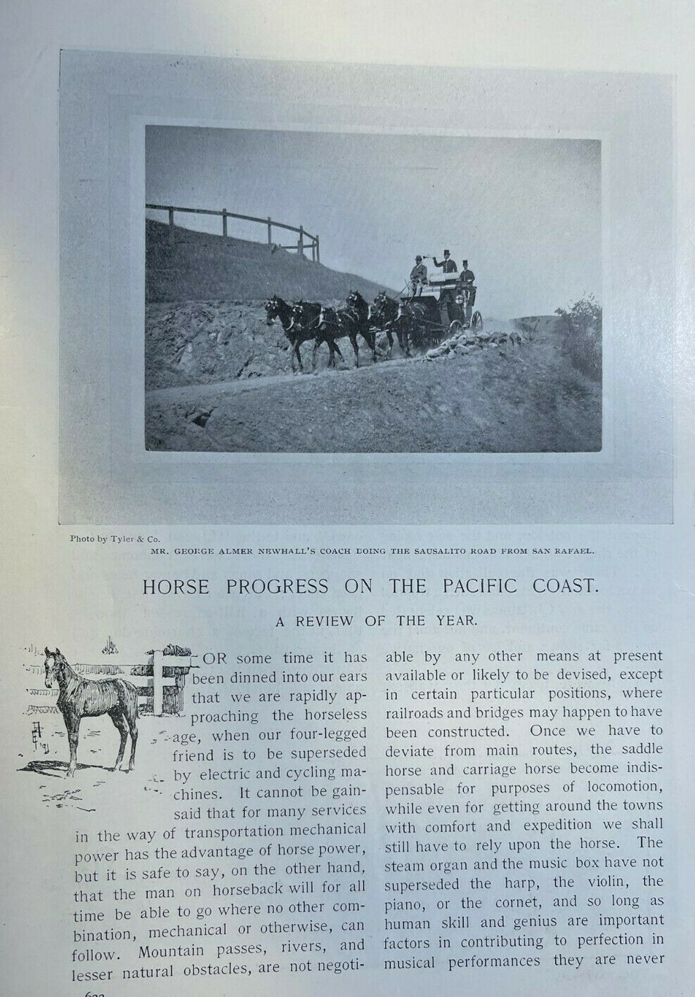 1895 Horses Horse Progress on Pacific Coast Horse Racing illustrated