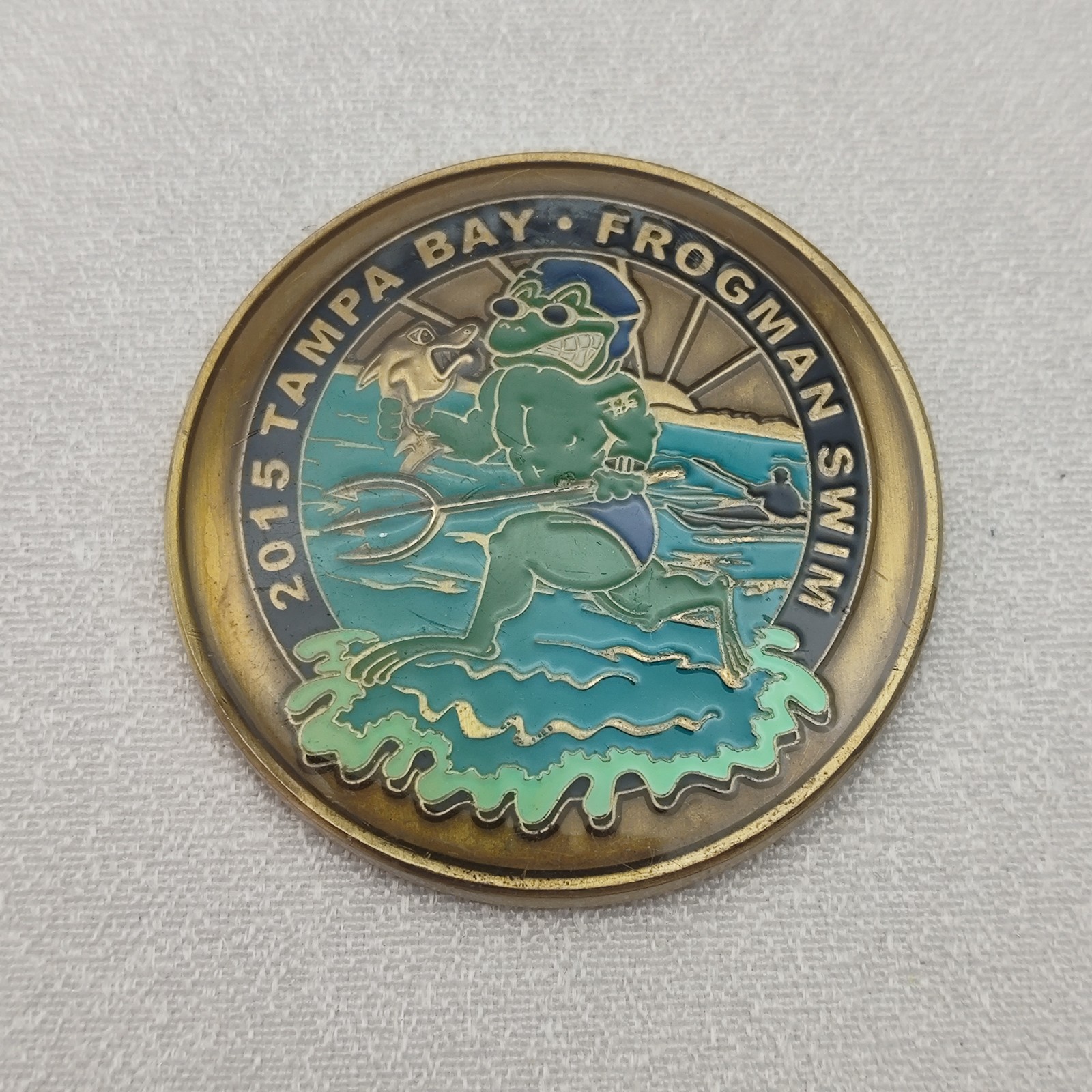 US Navy Seal 2015 Tampa Bay Frogman Swim Challenge Coin