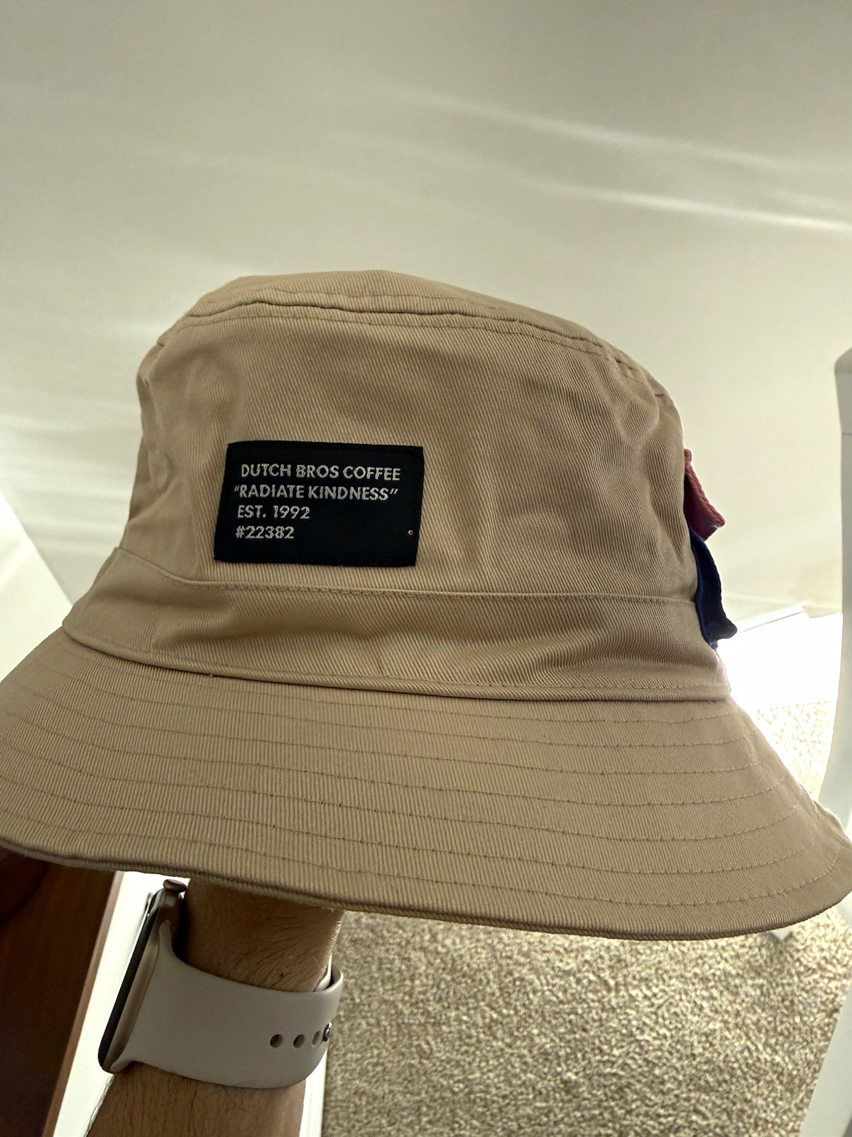 Dutch Bros Coffee Beige Bucket Hat Mystery Hat Drop Kansas 10/03