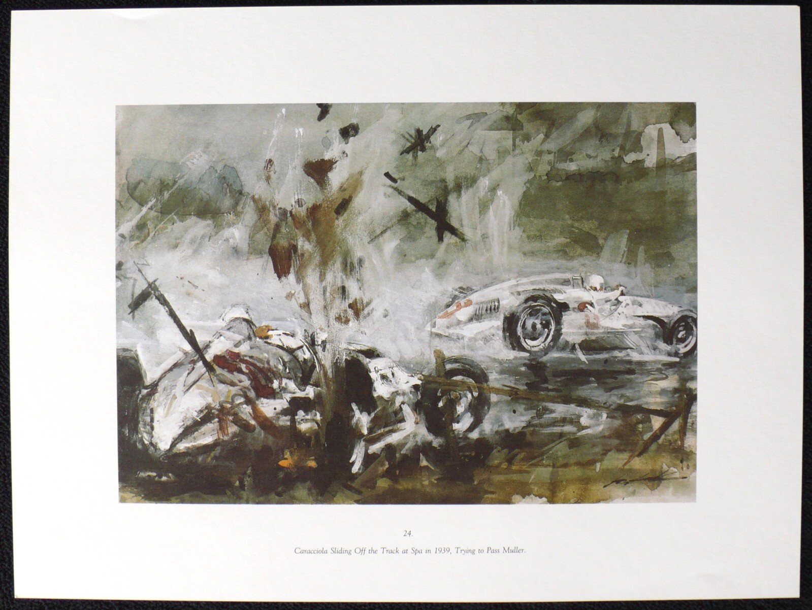 1939 Belgian Grand Prix Spa MERCEDES W 154 Caracciola Walter GOTSCHKE Print