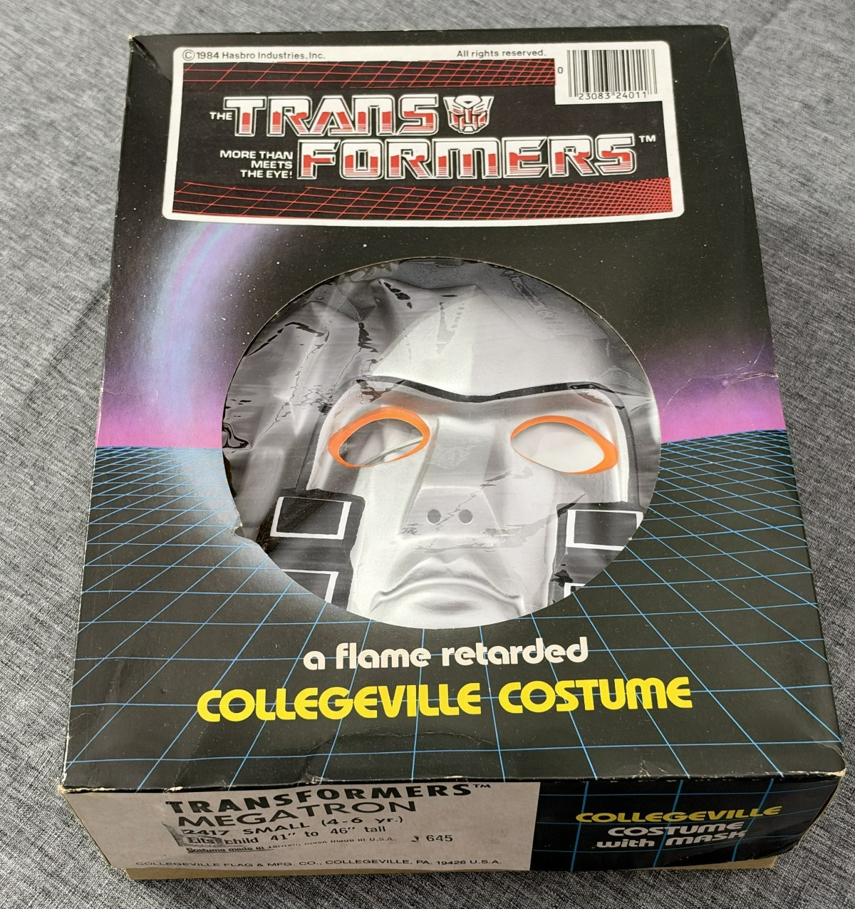 Vintage 1984 Collegeville Transformers Megatron Halloween Costume with Box CIB