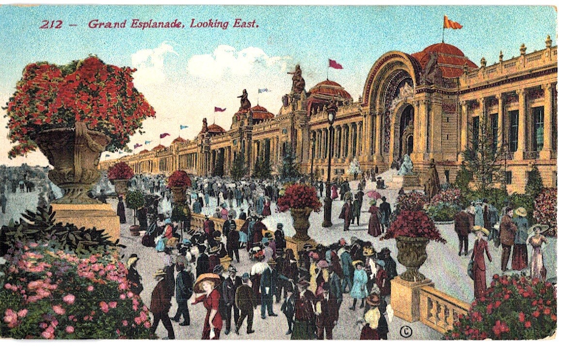 OLD POSTCARD GRAND ESPLANADE PANAMA PACIFIC EXPOSITION SAN FRANCISCO 1915 CA