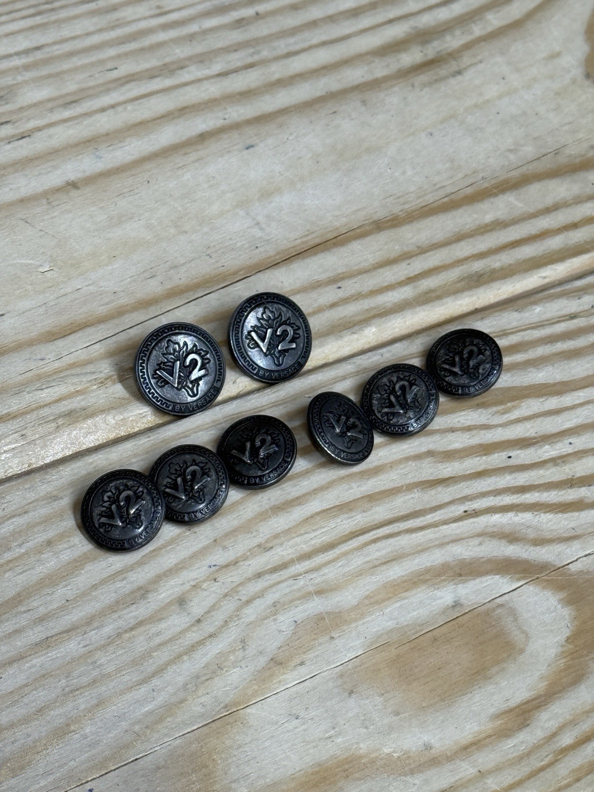 VTG Gianni Versace V2 Men’s Blazer Metal Buttons • Lot of 8
