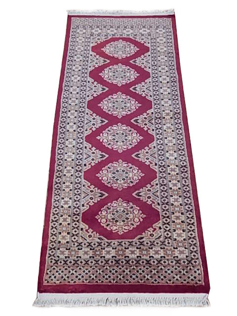 Genuine Red 5 foot Laundry Room Runner Rug Bukhara 2x5 Silk & Wool