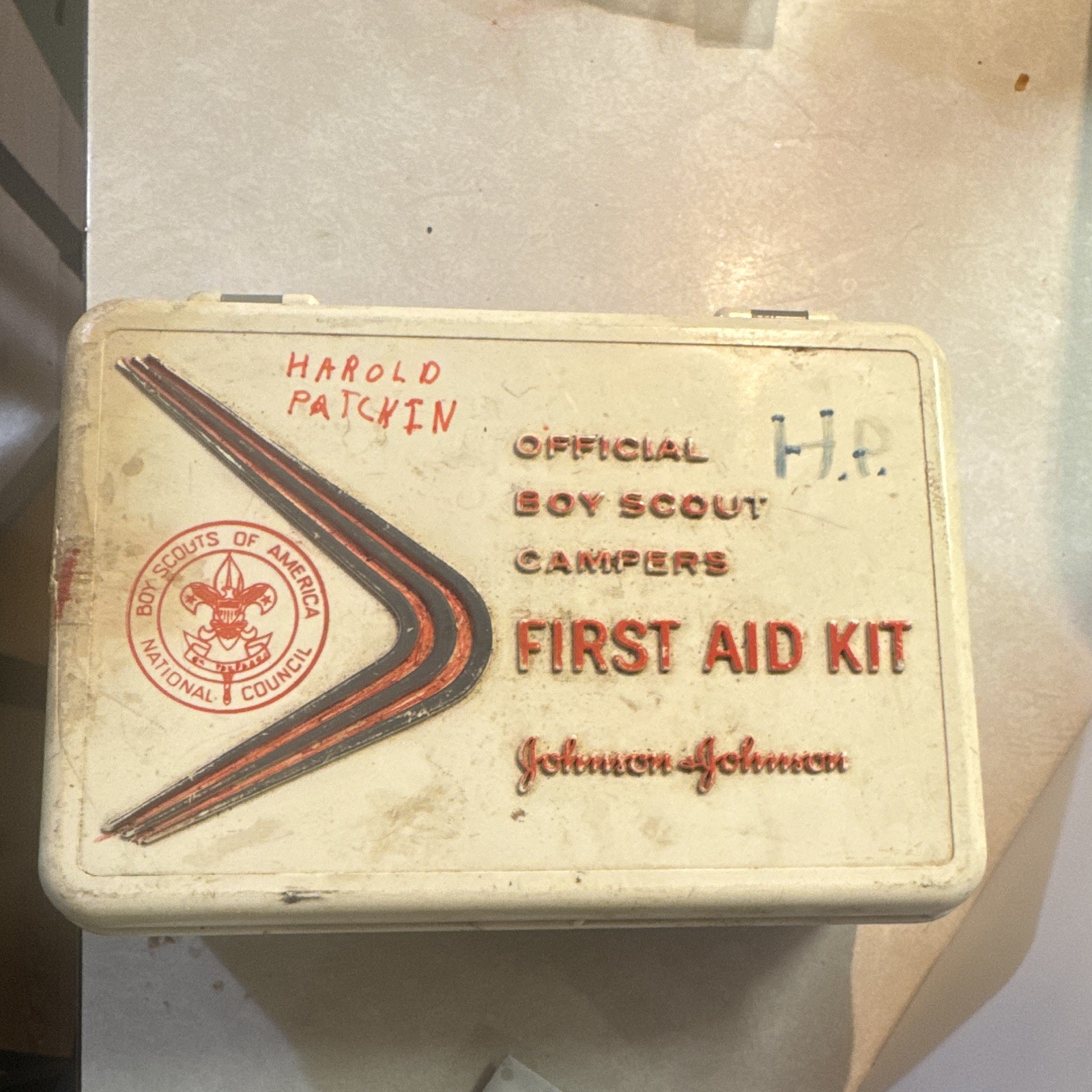 Vintage 1960s Boy Scouts of America First Aid Kit – Johnson & Johnson – Original