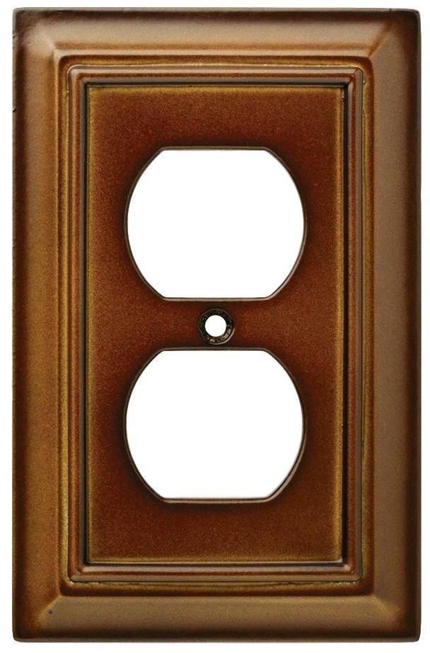 (5 Pack) Hampton Bay - Architectural Wood - Decorative Single Duplex Outlet Cove