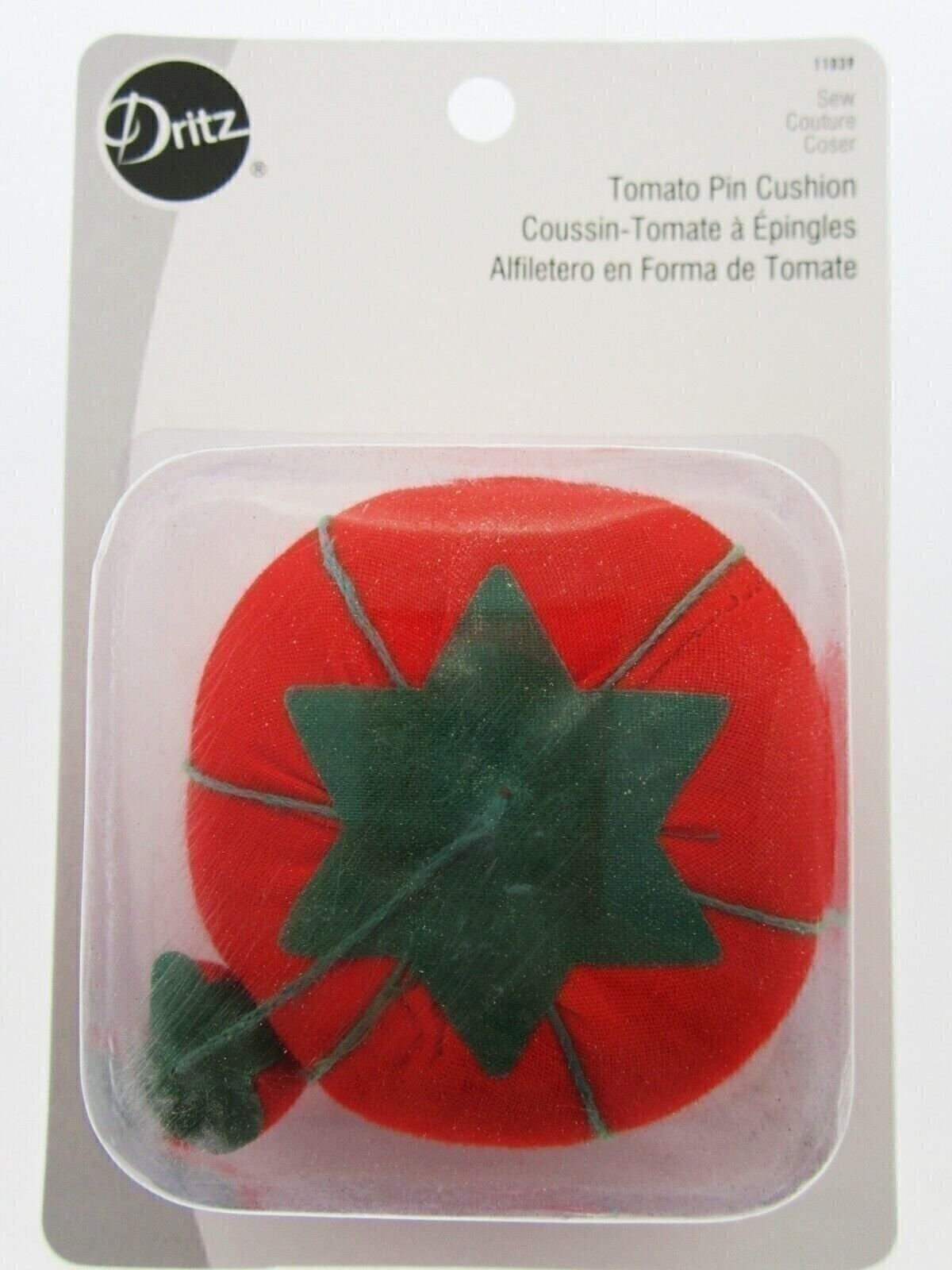 Dritz ~ Tomato Pin Cushion ~ Nostalgic Sewing Needle Holder Sew Dritz ~ Tomato Pin Cushion ~ Nostalgic Sewing Needle Holder Sew