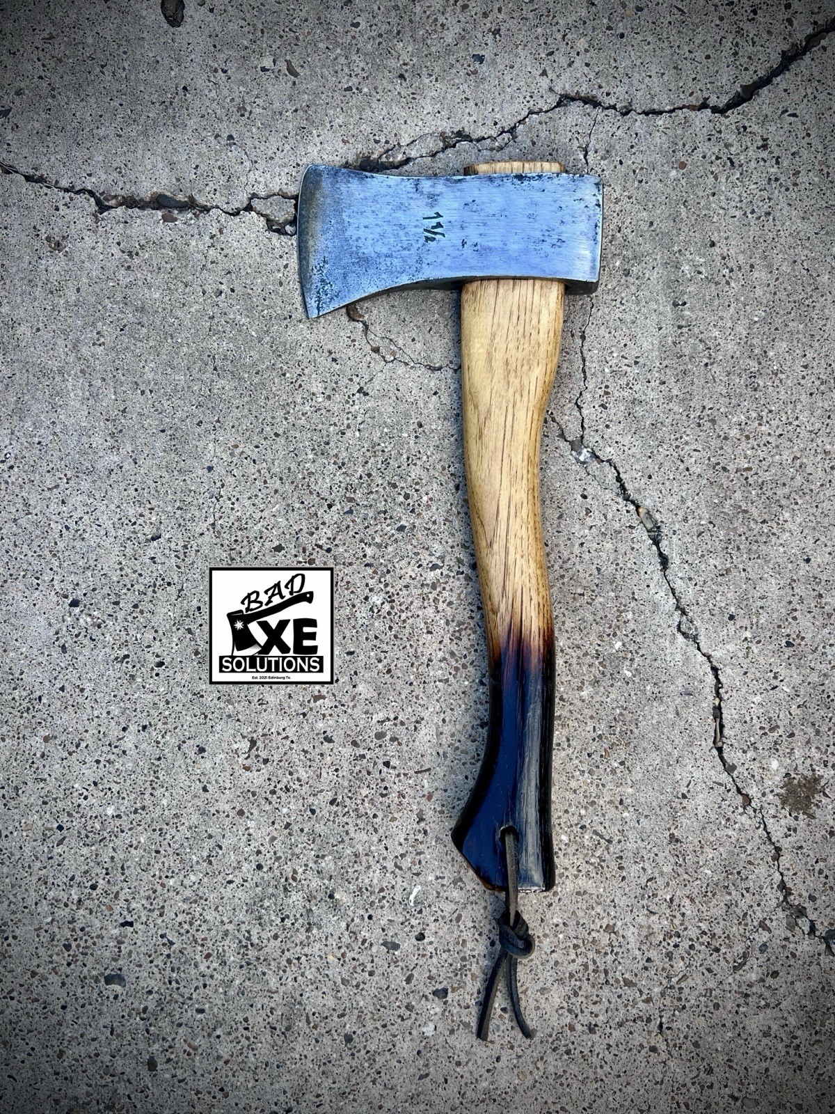 Bad-Axe Camp Axe “Made In Germany- 1 1/2” w/ Custom 16in Hickory Handle