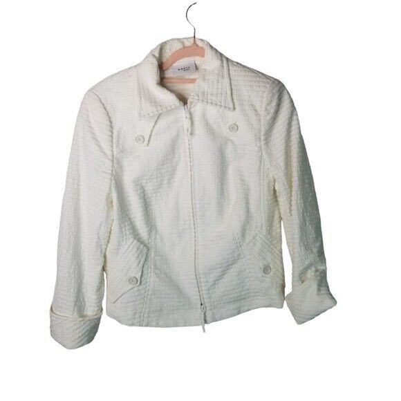 Akris Punto cream textured jacket