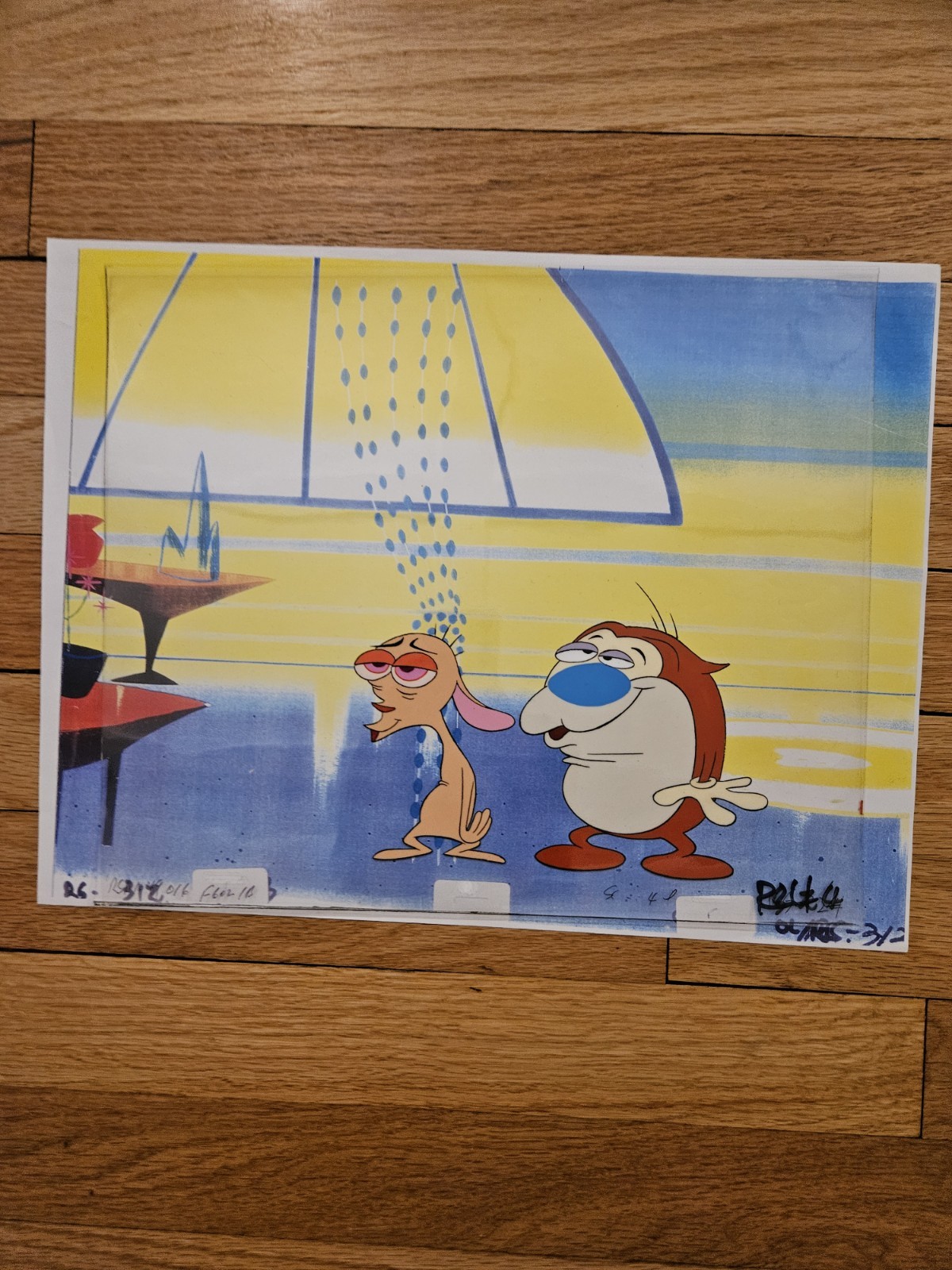 ren and stimpy animation cel