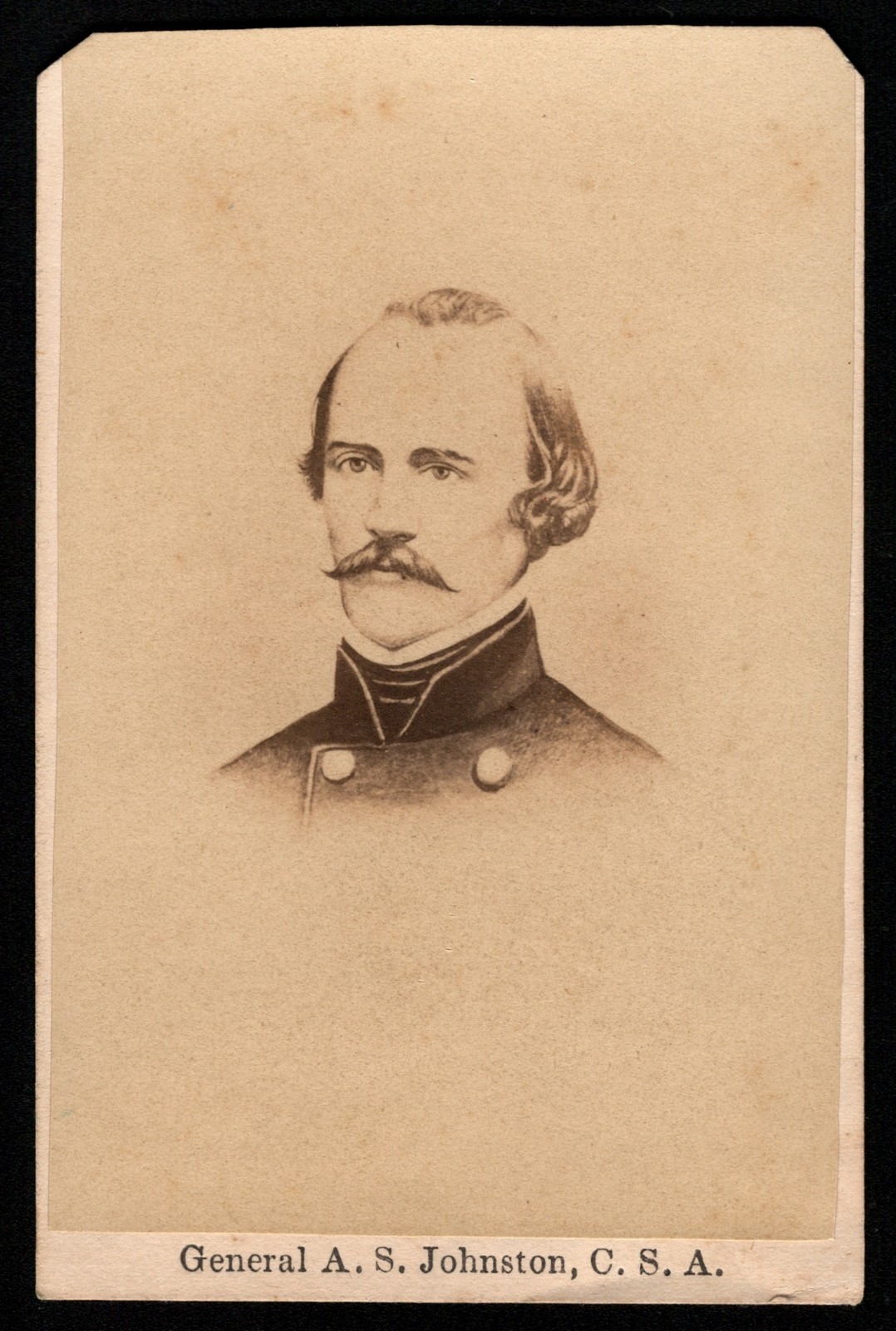 Civil War CDV Confederate General Albert Sidney Johnston Killed at Shiloh Civil War CDV Confederate General Albert Sidney Johnston Killed at Shiloh